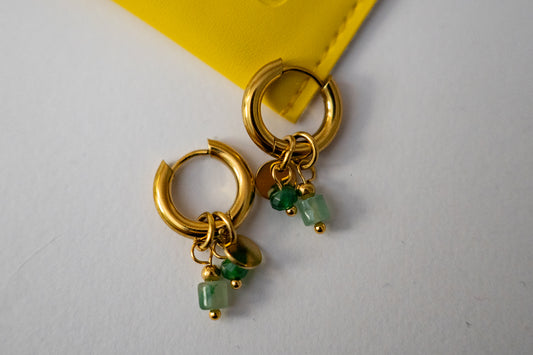 Emerald Whisper Hoops