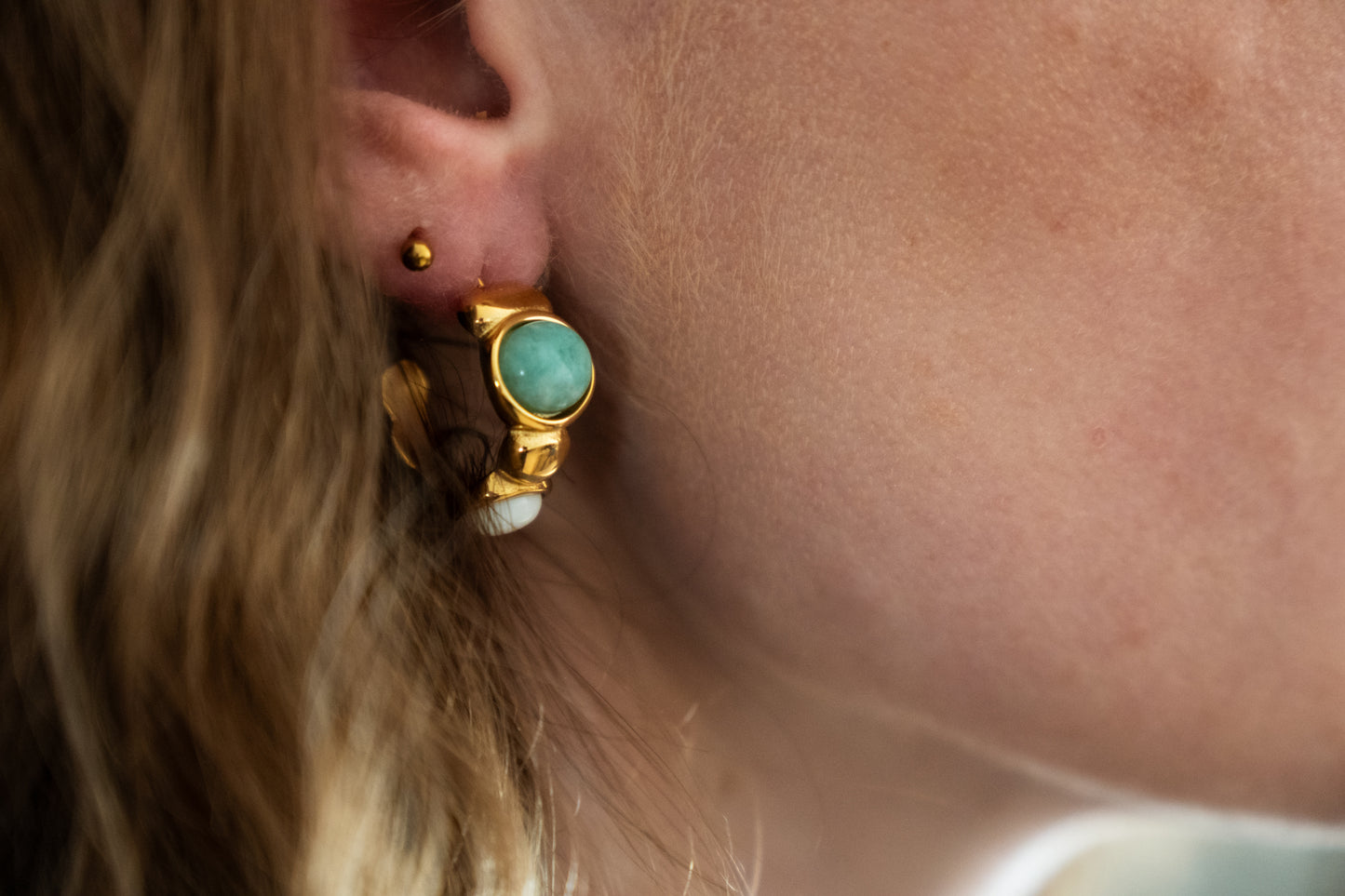 Jade Contrast Earring