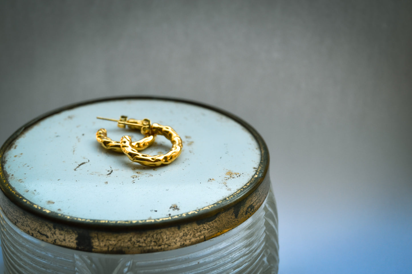 Hammered Huggie Earring