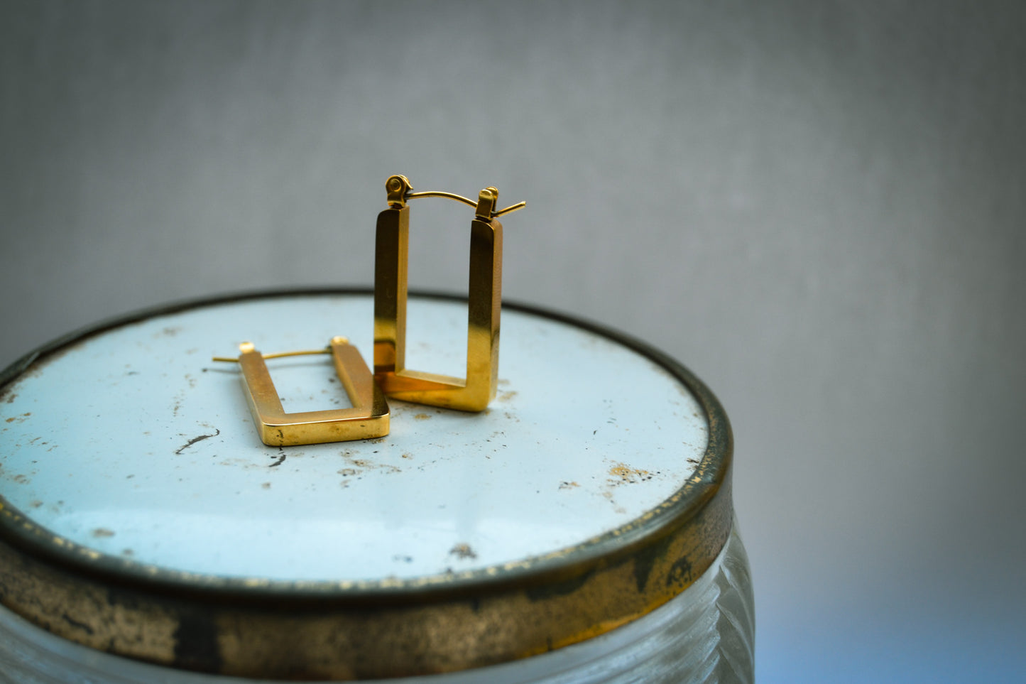Square huggie Earring