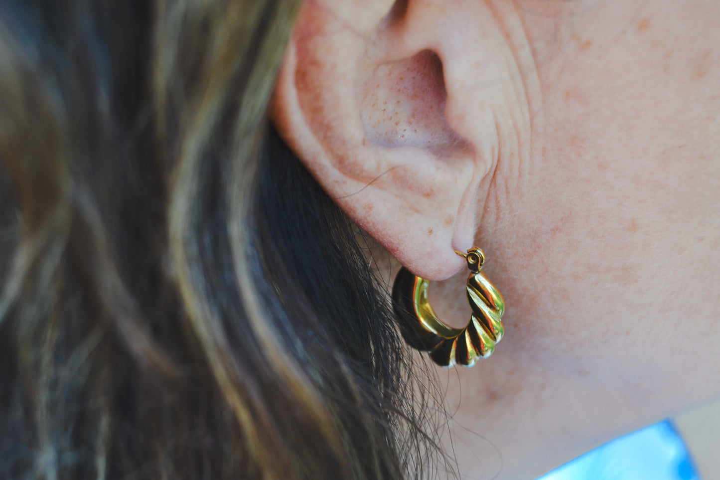 Flower Huggie Earring