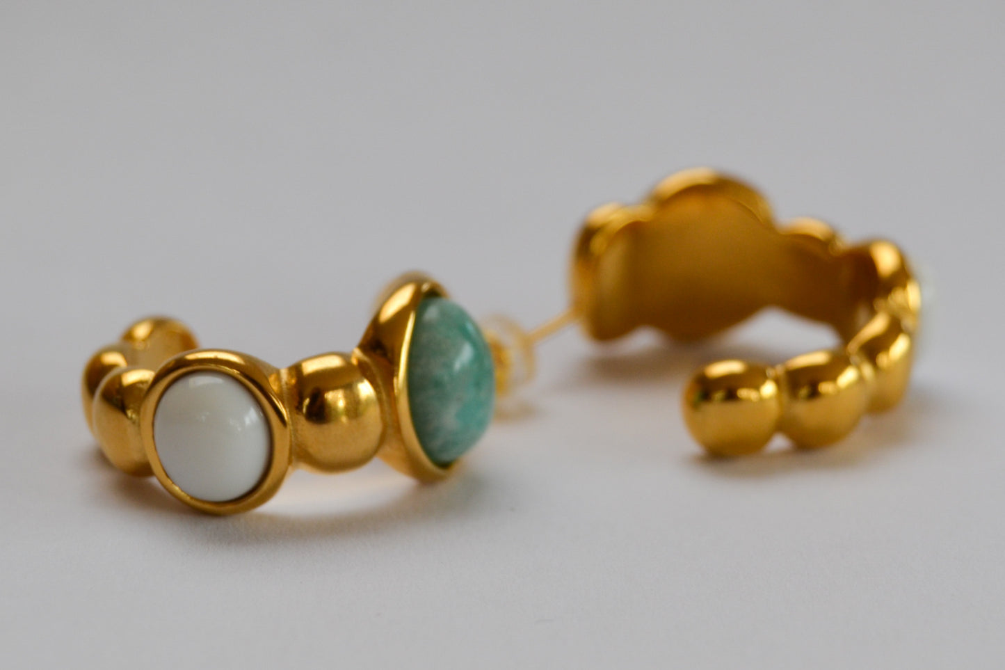 Jade Contrast Earring