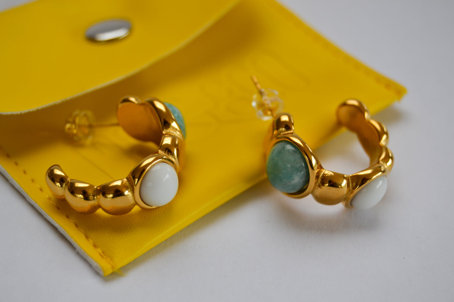 Jade Contrast Earring